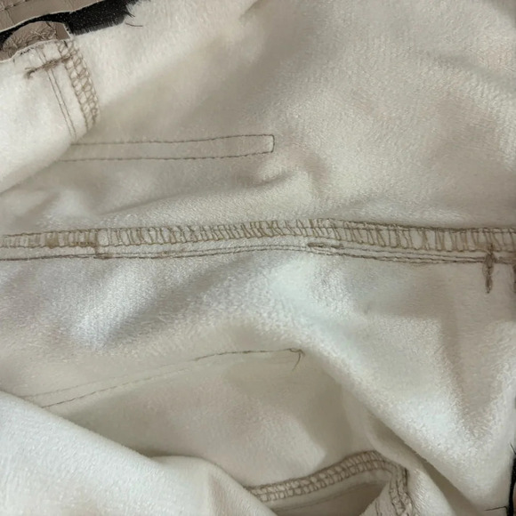 House of Harlow 1960 Cream Ecru Faux Leather High Waisted Belted Dress Pants - Picture 5 of 5